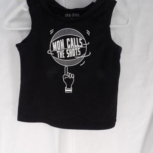 Ok!e dokie Boy Shirt, that reads," Mom Calls the Shots" Size 6m